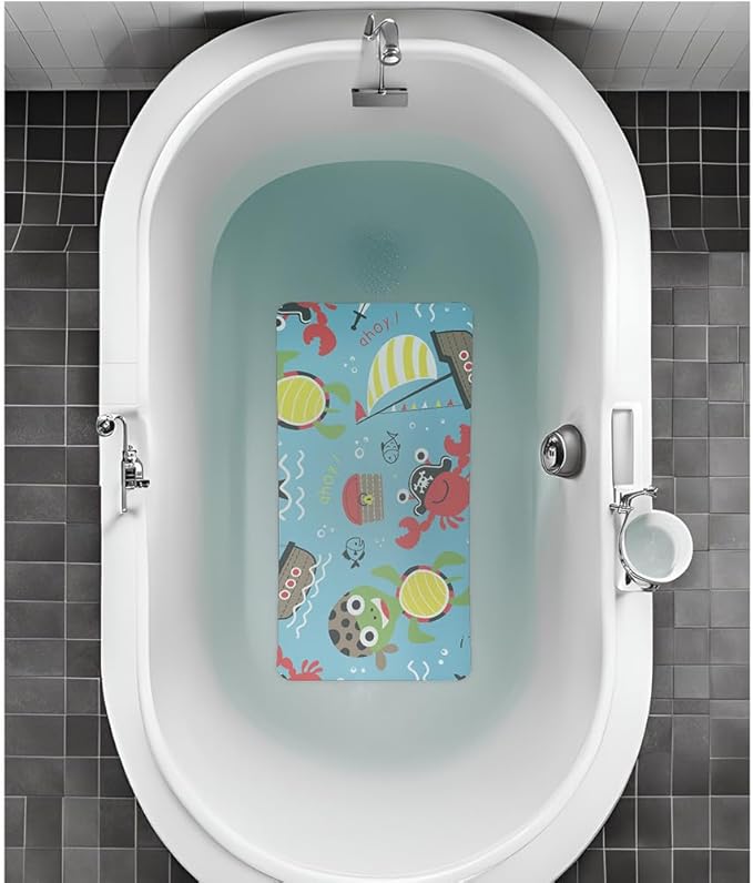 Kahuna Grip™ Non-Slip Peel and Stick Bath & Shower Mat - Pirates Ahoy (14x27)