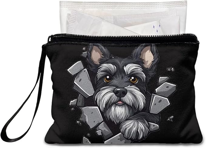Dolyues Yorkshire Terrier Coin Pouch With Zipper Cute Coin Change Purses Cute Dog Coin Purse For Women Shopping Money Bag With Wristlet Portable