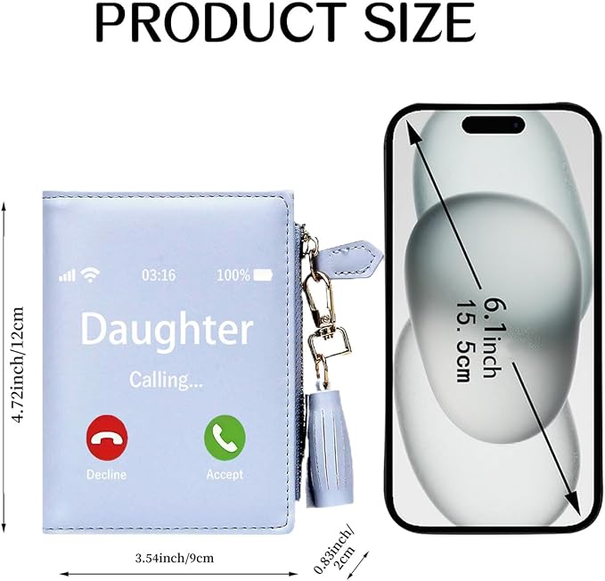 GEEAD Custom Design Small Wallets for Women Bifold Slim Coin Purse Zipper ID Card Holder for Christmas