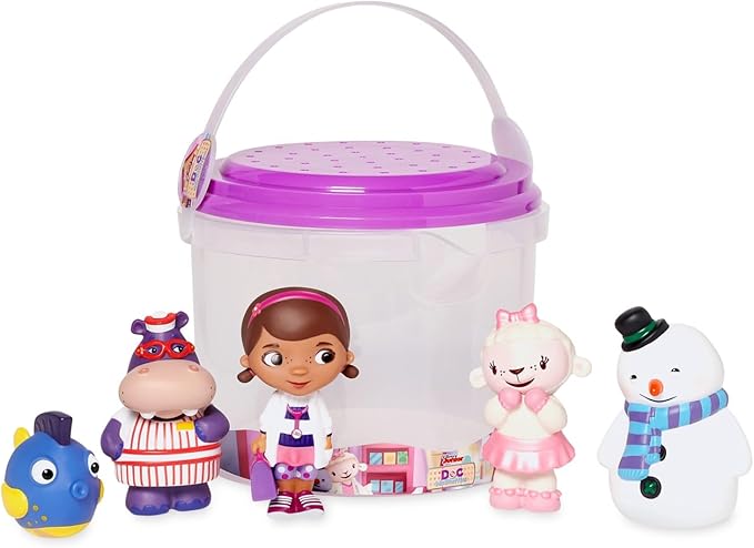Disney Store Unisex-Children Bath Set (Doc McStuffins) - Kids Bath Accessories with Beloved Disney Characters - Colorful and Fun Bath Time Essentials for Kids - Suitable for All Ages