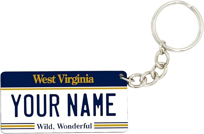 License Plate Keychain - Personalized - All States Multicolor