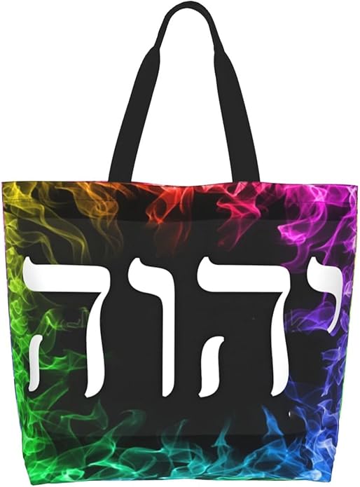 YHWH Large Reusable Eco-friendly Shopping Bags Portable Storage Handbag