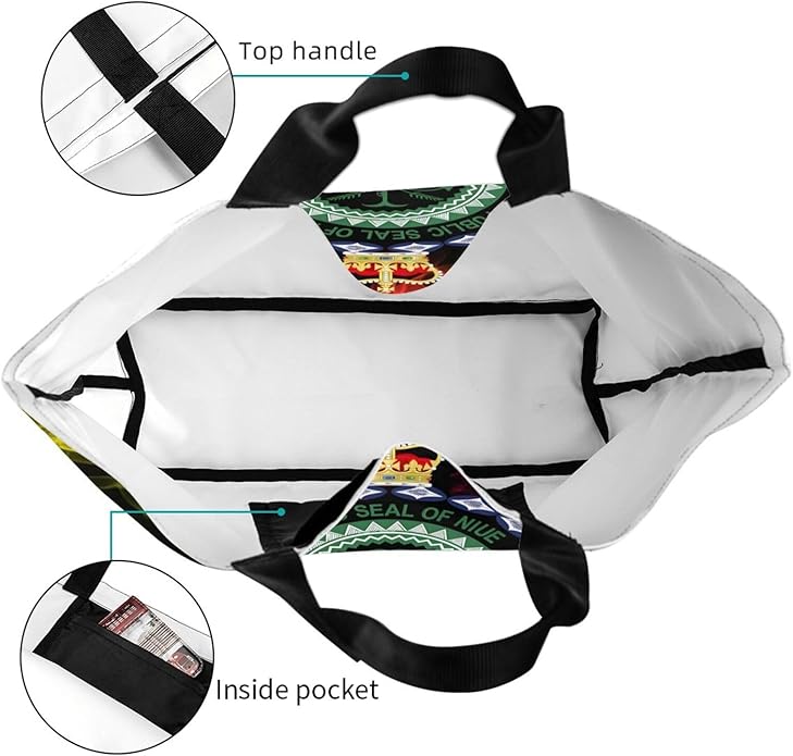 Niue National Emblem Large Reusable Eco-friendly Shopping Bags Portable Storage Handbag