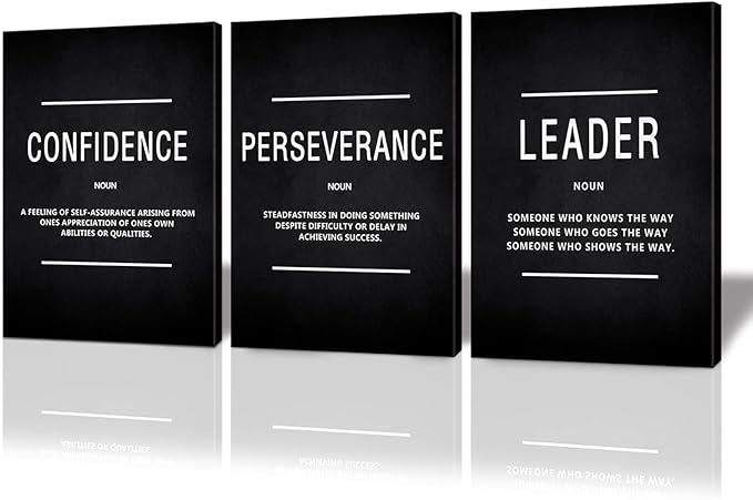 Inspirational Wall Art Office Decor Motivational Wall Art Canvas Prints Entrepreneur Bundle Set 3 Pieces Inspirational Grind Hustle Success Execution (72" W x 36"H, CPL)