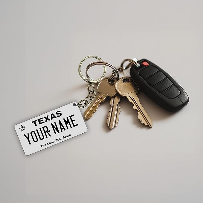License Plate Keychain - Personalized - All States Multicolor