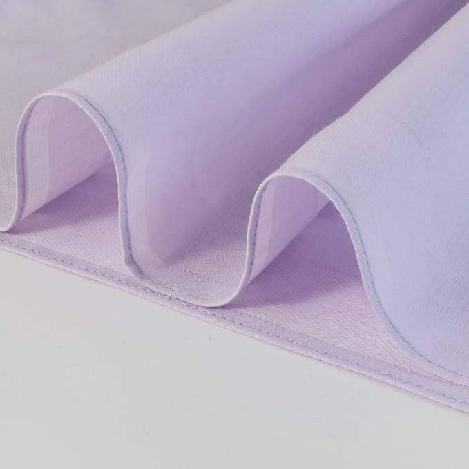 HOULIFE Men's Cotton Handkerchiefs, Solid Color 60S Soft Cotton Hankies for Men Women 6/12PCS 15.7"×15.7"