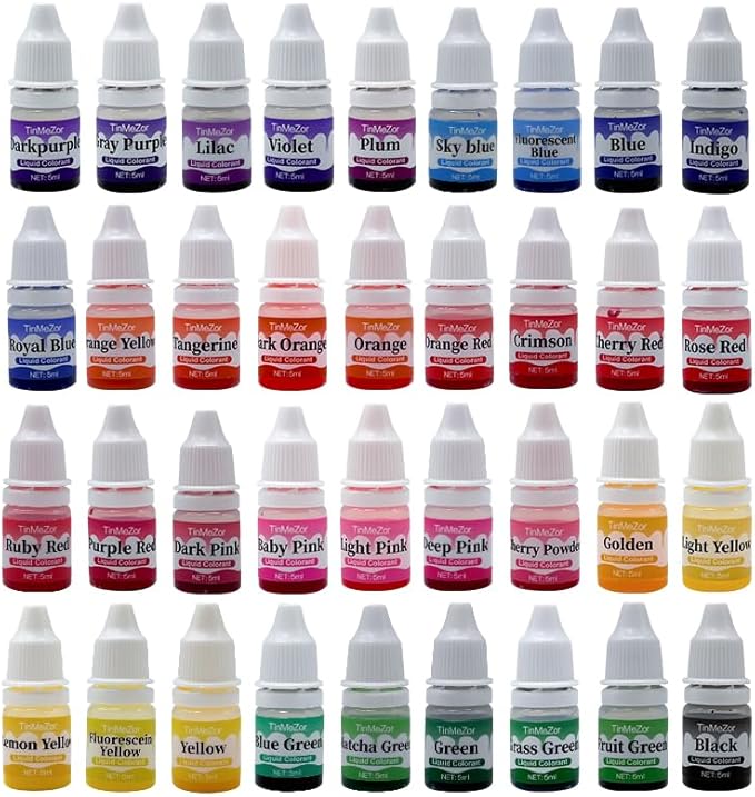 Soap Dye - Food Grade 36 Color,5ml/Bottle of Liquid Concentrated Colorant Kit Soap Colorant- Color for Bath Bomb Supplies Kits, Bath Salt Crafting,Soap Making (36)