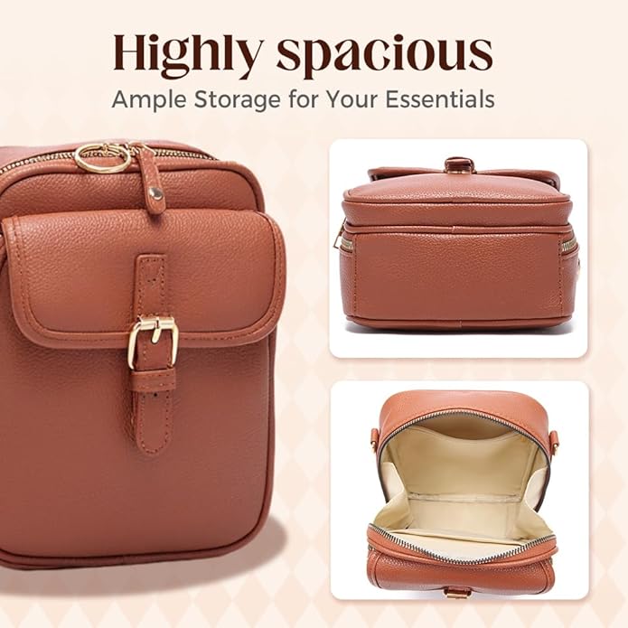 Crossbody Leather Bag for Women, Multi-Slot Multifunctional Large Capacity Bags Adjustable Shoulder Bags