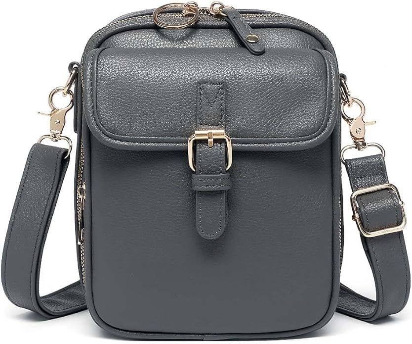 Crossbody Leather Bag for Women, Multi-Slot Multifunctional Large Capacity Bags Adjustable Shoulder Bags