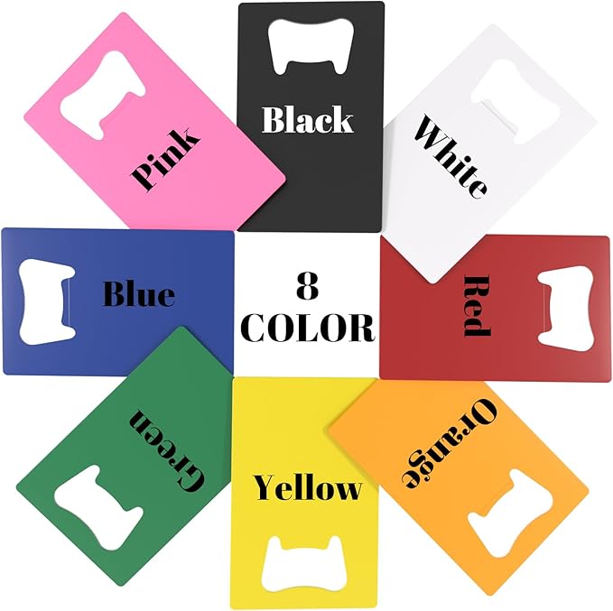 5-100 Custom Credit Card Bottle Opener – Full-Color Personalized Printing with Image/LOGO/Text – Great for Wedding Favors, Event Gifts, Brewery, Bar, Party, Restaurant