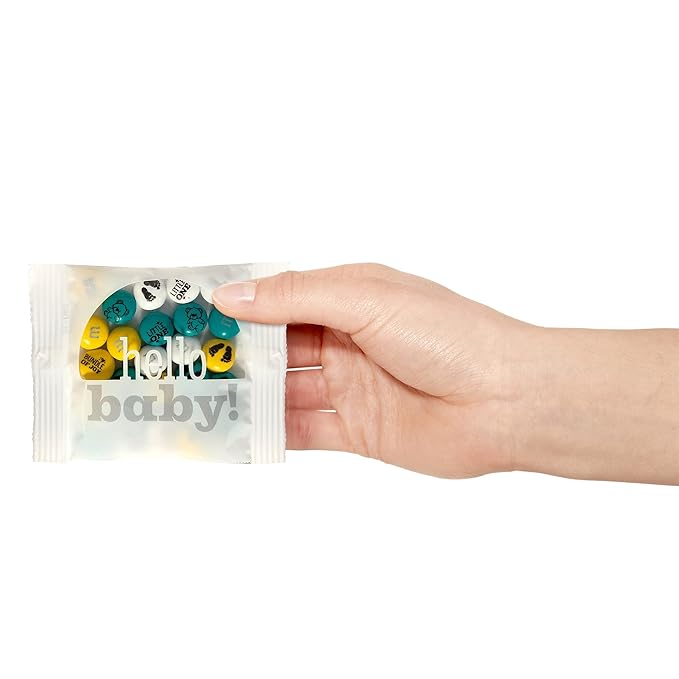 M&M’S Baby Shower Party Favors, Pre-Designed and Perfect for Baby Shower Guests, Baby Announcements, Reveal Parties, Set of 30 Favors