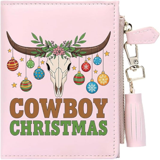 GEEAD Custom Design Small Wallets for Women Bifold Slim Coin Purse Zipper ID Card Holder for Christmas
