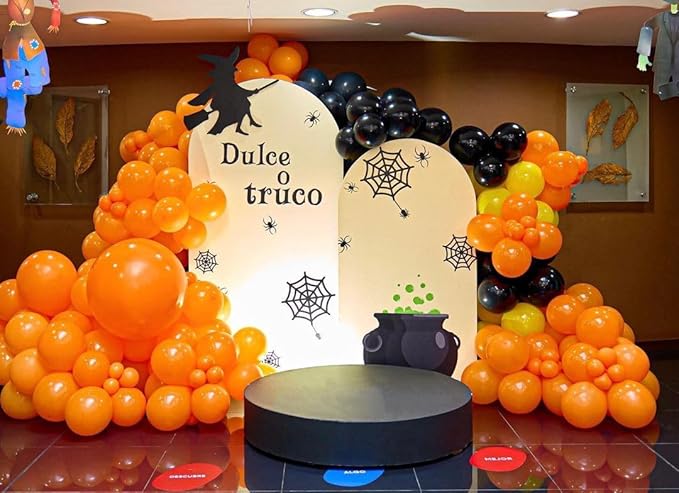 Bezente Large Thick Orange Balloons - 30 Pack Big Round Latex Balloons for Birthday, Bridal Shower, Wedding, Halloween Party Decorations