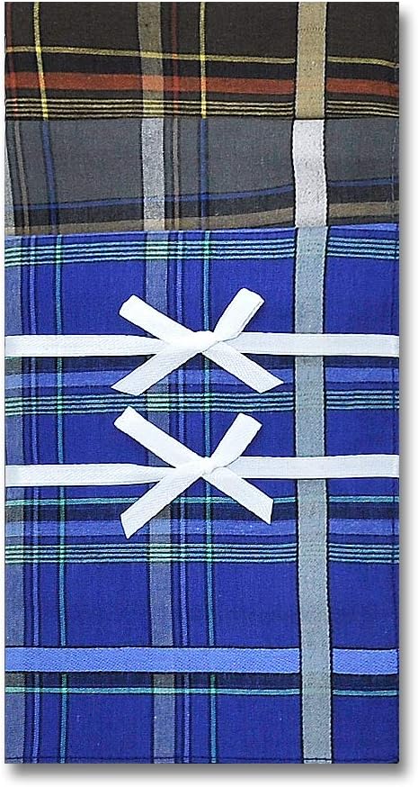Zenssia Soft Men's Cotton Handkerchiefs with Assorted Color 6 Piece Gift Set