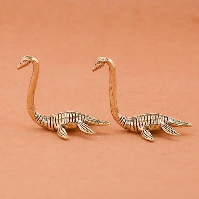 Brass Animals Figurine Decorative,Solid Copper Decorations,Metal Statue,Solid Brass Loch Ness Monster Figurine-Miniature Vintage Decor Ornament,Miniature Chicken Statues for Home Decor