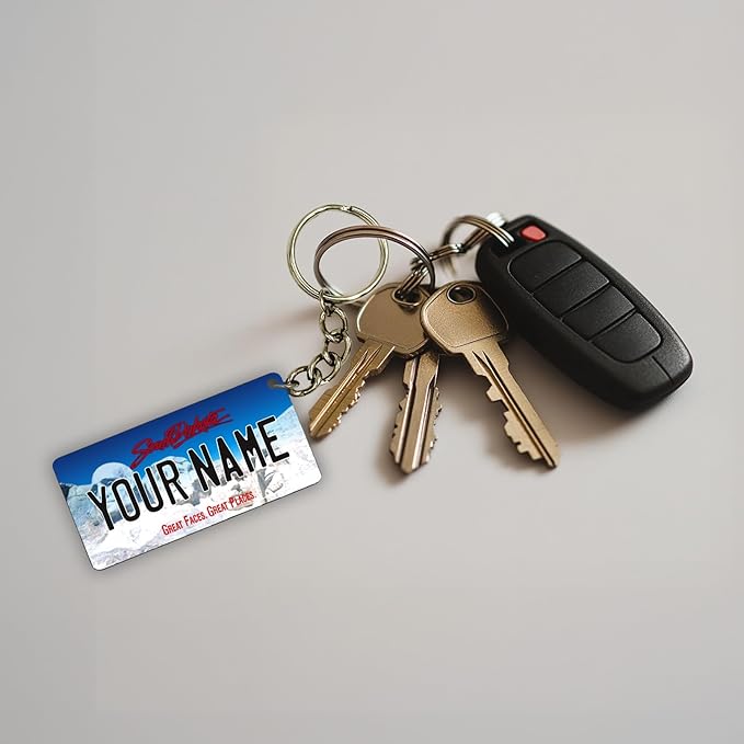 License Plate Keychain - Personalized - All States Multicolor
