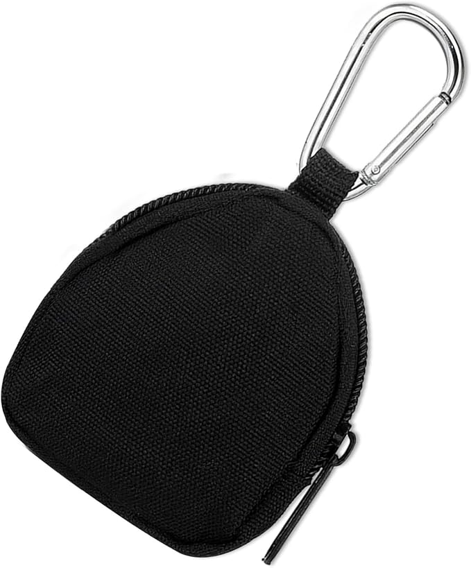 Mini Keychain Pouch, Black Mini Coin Purse Keychain, Black Nylon Coin Pouch for Earphone Car Key Backpack Accessory Pouches
