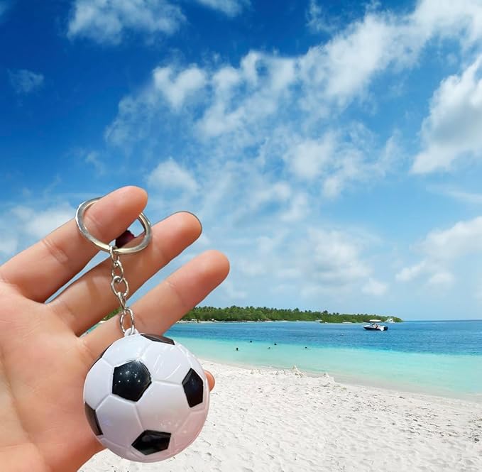 Mini 3D Soccer Sports Fan Keychains World Cup Backpack Pendant - Car Keychain Men's Toy Cool Football Birthday Gifts
