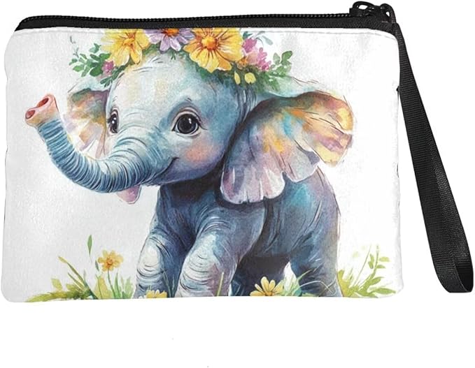 Dolyues Elephant Change Purse For Women Cute Card Holder Cute Elephant Coin Purse Elephant Coin Wallet for Womens Girls Birthday Gifts
