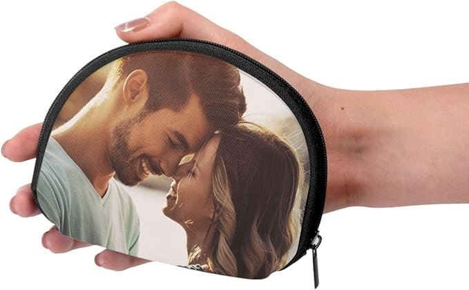 Custom Coin Purse Personalized Change Purse Design Your Photo Logo Name Change Purse Wallet Zipper Durable Cash Pouch Storage Bag for Women Gifts (Style 2)