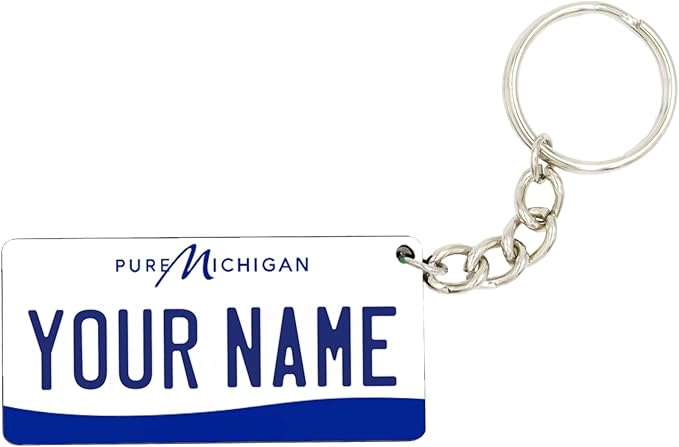 License Plate Keychain - Personalized - All States Multicolor