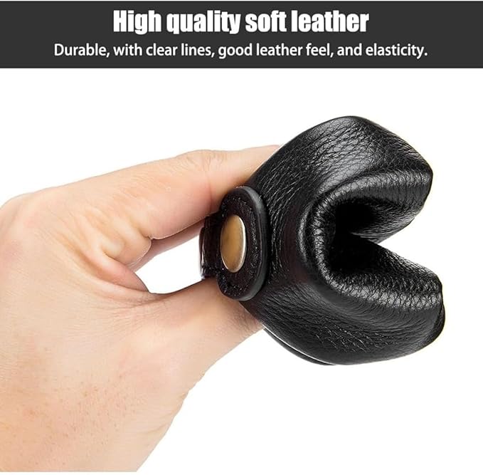 Women Genuine Leather Wallet Vintage Snap Closure Coin Pouch Slim Card Organizer (Black)