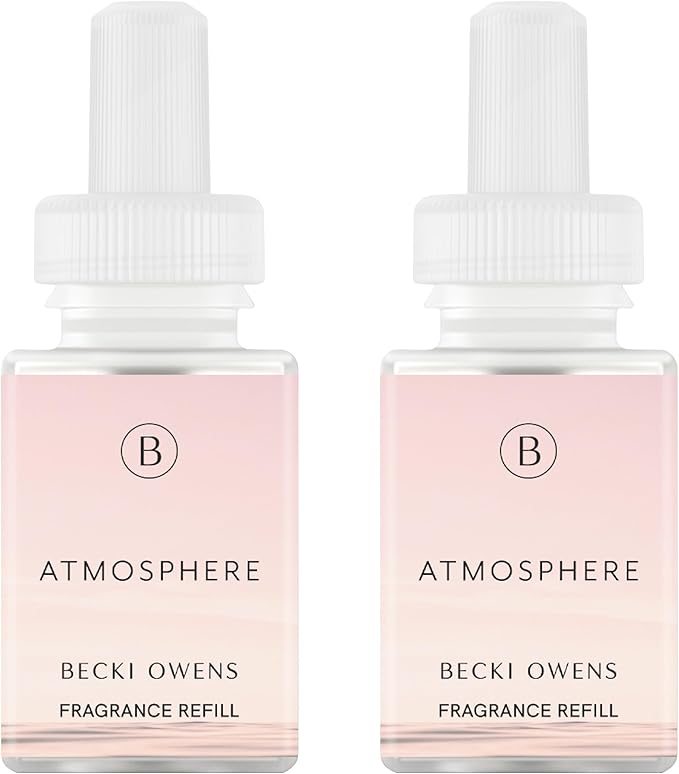 Pura & Becki Owens Home Scent Refill - Smart Home Air Diffuser - Up to 120-Hours of Luxury Fragrance per Refill - Home Essential - Clean & Safe Diffuser Fragrance - 2 Pack, Atmosphere