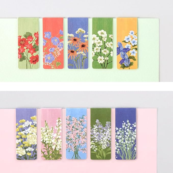 Magnetic Bookmarks Set - A (Olivia's Flowers ver.3 + ver.4)