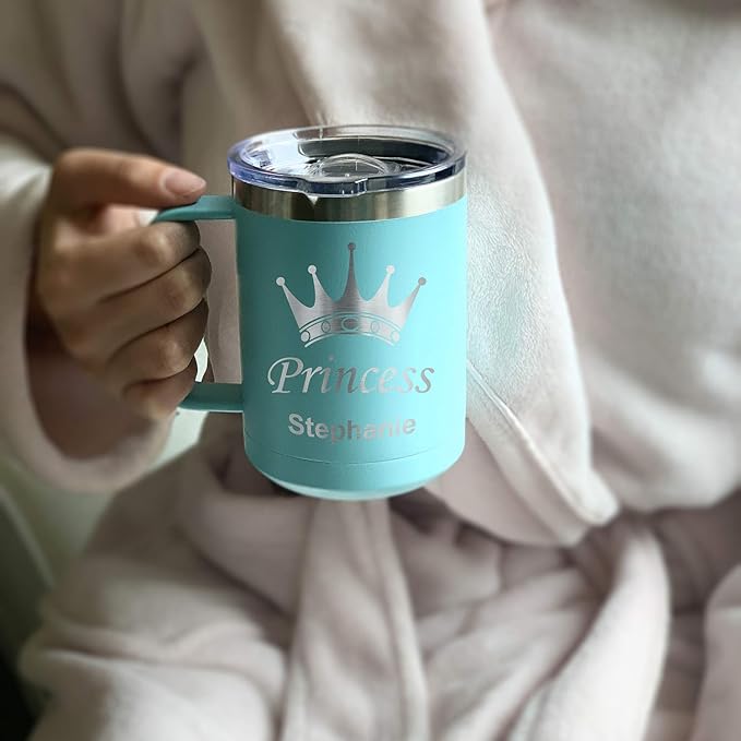 LaserGram 15oz Vacuum Insulated Coffee Mug, Widow Spider, Personalized Engraving Included (Navy Blue)
