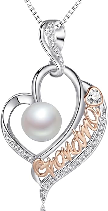 Mothers Day Gifts for Mom -Grandma Mom from Daughter Son, Gifts for Wife Nana Mother Birthday-Christmas Day for Women Her Jewelry Gift, Pearl Necklaces