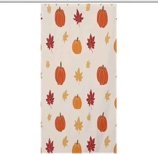 Fall Thanksgiving Pumpkin Shower Curtain Waterproof Washable Fabric Bathroom Shower Curtains for Bathroom Decorations Home Indoor Decor 35x72Inch