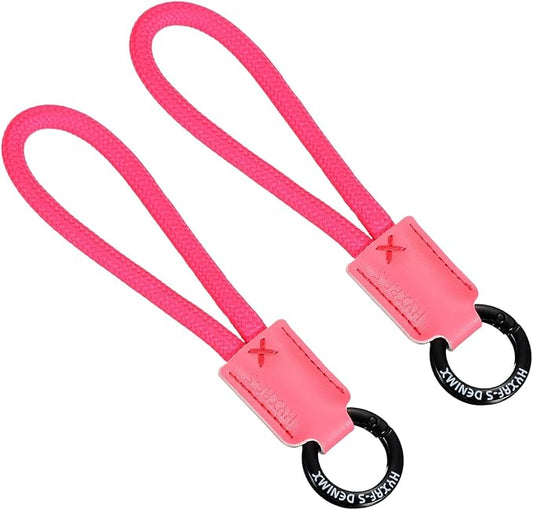 PATIKIL Handmade Cowhide Key Chain,Stylish Bag Pendant Leather Car Key Lanyard Mobile Phone Keychain Accessories, 2 Pack