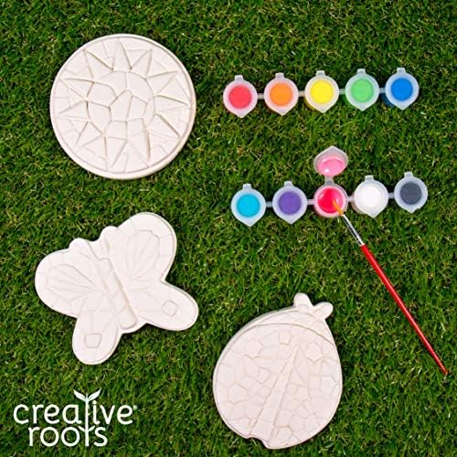 Creative Roots Paint Your Own Stepping Stones, Mini Butterfly, Ladybug, Sun - Image 3