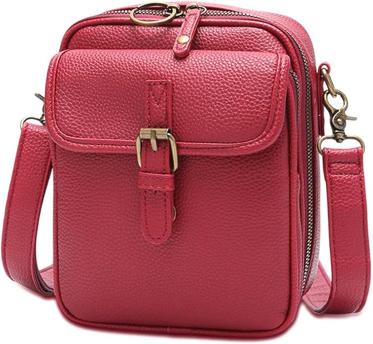 Crossbody Leather Bag for Women, Multi-Slot Multifunctional Large Capacity Bags Adjustable Shoulder Bags