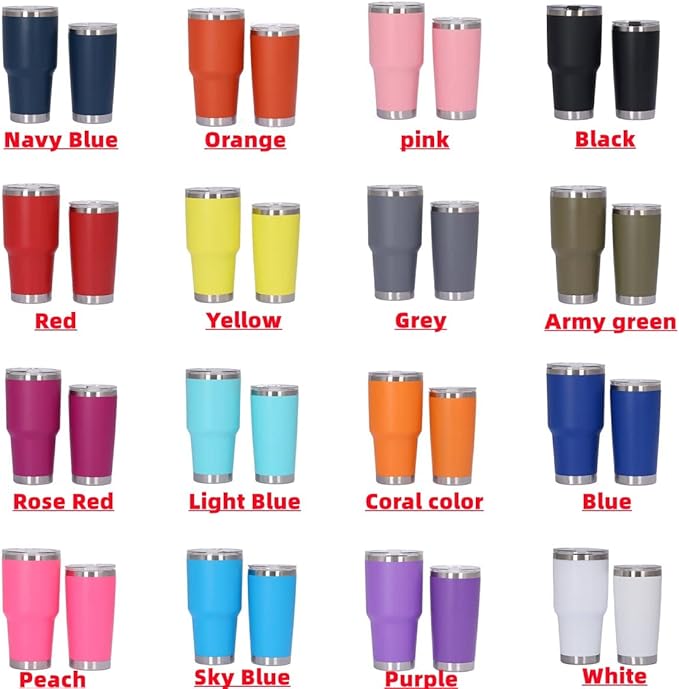 Personalized Photo 20oz 30oz Stainless Steel Tumbler,Custom Coffee Tumbler Cup With Lid And Strawstraw Vacuum Insulated With Text Photo Logo (Light Blue(20oz/30oz))