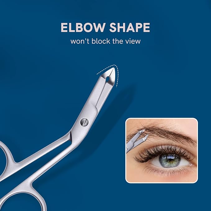 Professional Scissor Tweezers - 3Cr13 Stainless Steel Tweezers with Handles, Larger Grabbing Surface Area, Precision Eyebrow Tweezers for Women and Men Facial Hair