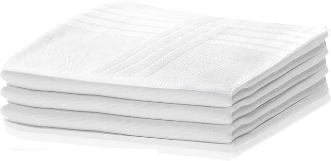 Umo Lorenzo Pocket Square Handkerchiefs for Men Soft 100% Cotton Hankies