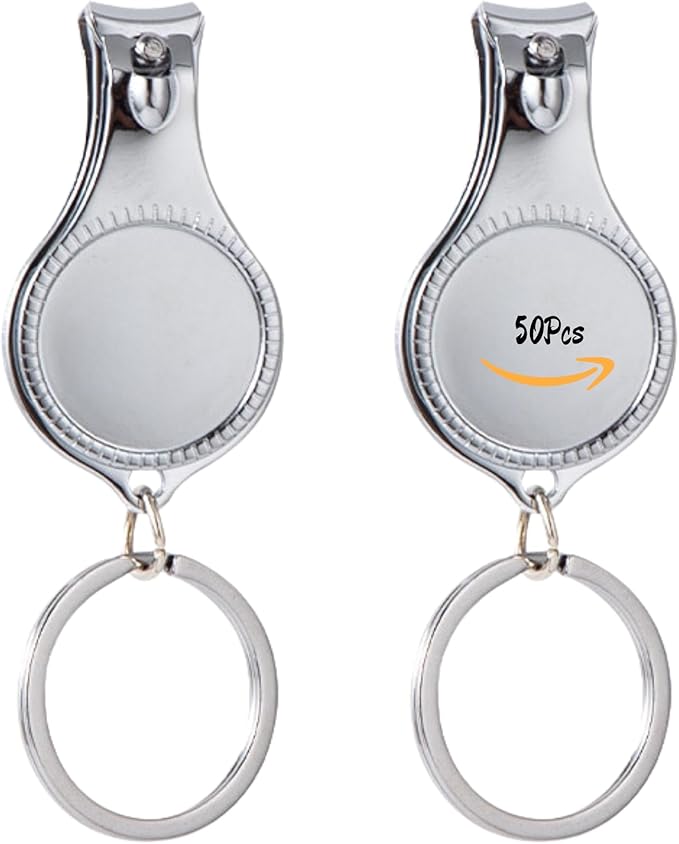 50 PCS Bottle Opener Nail Clipper Keychain Versatile Durable, Personalized Color Resin LOGO Image Text or Engraved, Private Customized Party Wedding Christmas Favors Brewery Promotional Items