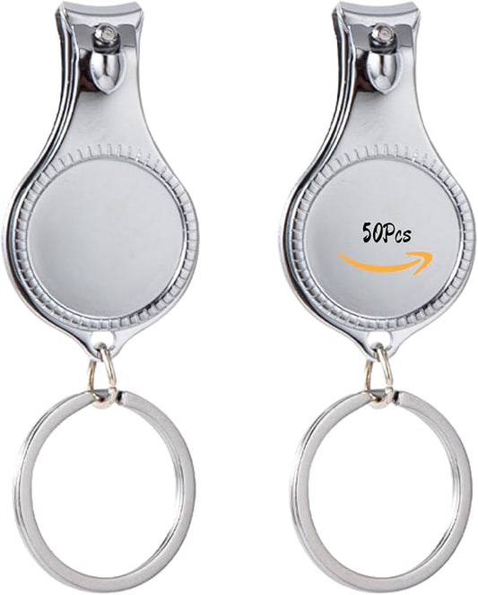 50 PCS Bottle Opener Nail Clipper Keychain Versatile Durable, Personalized Color Resin LOGO Image Text or Engraved, Private Customized Party Wedding Christmas Favors Brewery Promotional Items