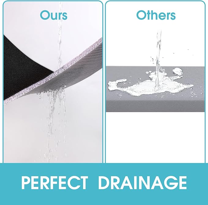 Non Slip Shower Mat, Comfortable Bath mat for Textured Surface,Quick Drying Easy Cleaning Shower Floor Mat for Wet Area,Without Suction Cups Black 23 x 23
