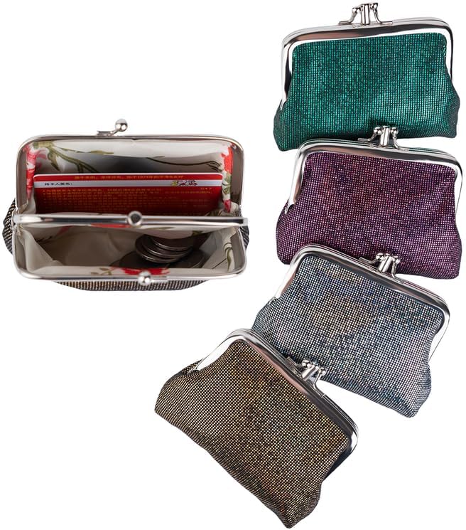 CONCISE Coin Purse Vintage Bag Lock Wallet Buckle Kiss Lock change purse leather coin purse change holder wallet coin