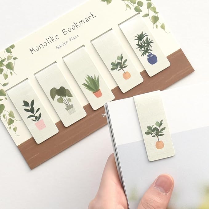 Monolike Magnetic Bookmarks Garden Plant, Set of 5