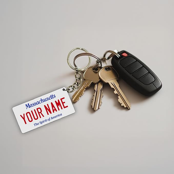 License Plate Keychain - Personalized - All States Multicolor