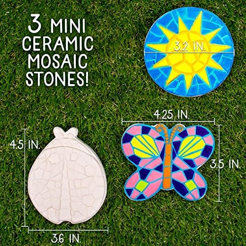 Creative Roots Paint Your Own Stepping Stones, Mini Butterfly, Ladybug, Sun - Image 4
