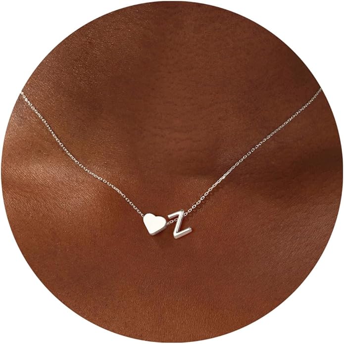 Turandoss Valentines Day Gifts for Kids Teen Girls - Dainty 18K Gold Plated Heart Initial A-Z Pendant Necklace Trendy Jewelry Heart Necklaces Birthday Valentines Day Gifts for Girlfriend Wife Women