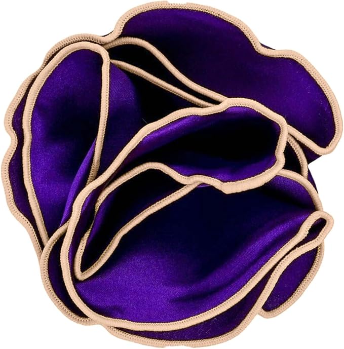 Premium Pre-Folded Four-Point Suit Pocket Square for Men with Sewn Pocket Fold