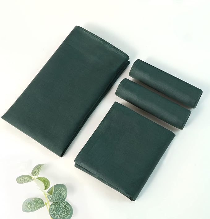 HOULIFE Men's Cotton Handkerchiefs, Solid Color 60S Soft Cotton Hankies for Men Women 6/12PCS 15.7"×15.7"