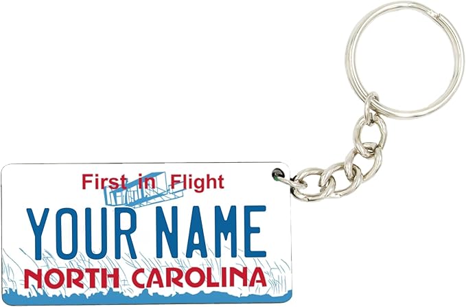 License Plate Keychain - Personalized - All States Multicolor