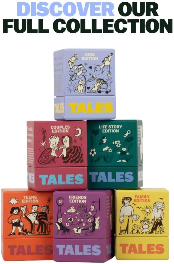 Tales Conversation Starter Cards, Teens Edition 150 Count, Fun Icebreaker Game for Party Games, School, Sleepovers, Game Nights, Gifts & Gatherings, Conversation Cards Games for Meaningful Connections