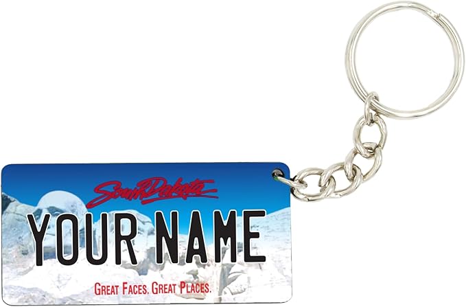 License Plate Keychain - Personalized - All States Multicolor